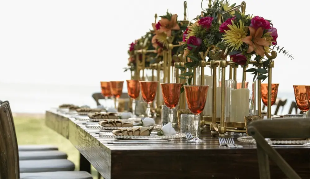 Decoração de mesa de jantar