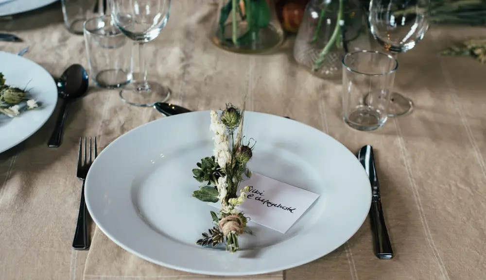 Decoração de mesa de jantar